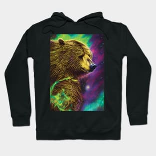 Colorful Bear Art | Cosmic Bear | Beautiful Space Artwork | Galaxy Bear | Celestial Bear Hoodie